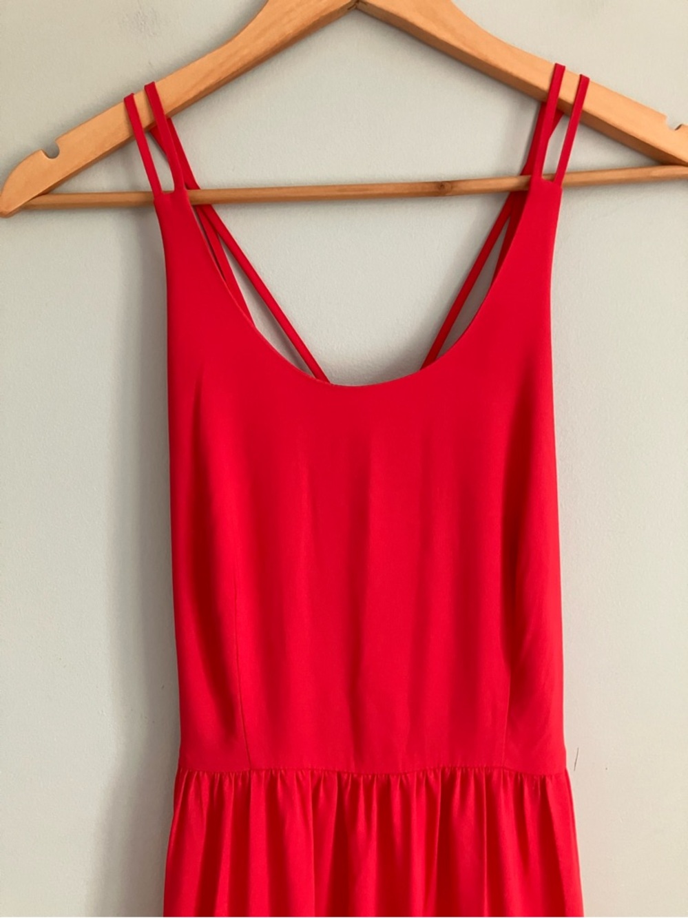 LOFT Coral Light Weight Tiered Strappy Maxi Dress Size 0 NWT - Picture 5 of 13